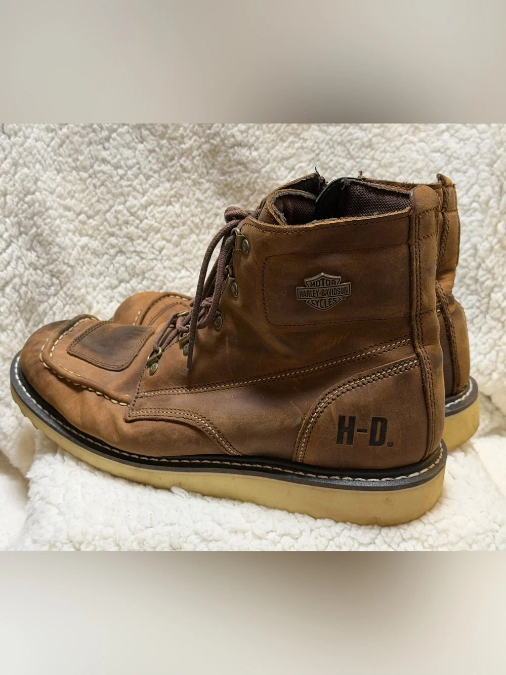 HARLEY-DAVIDSON® FOOTWEAR Men's Hagerman Motorcycle Riding Boots | Brown 10.5